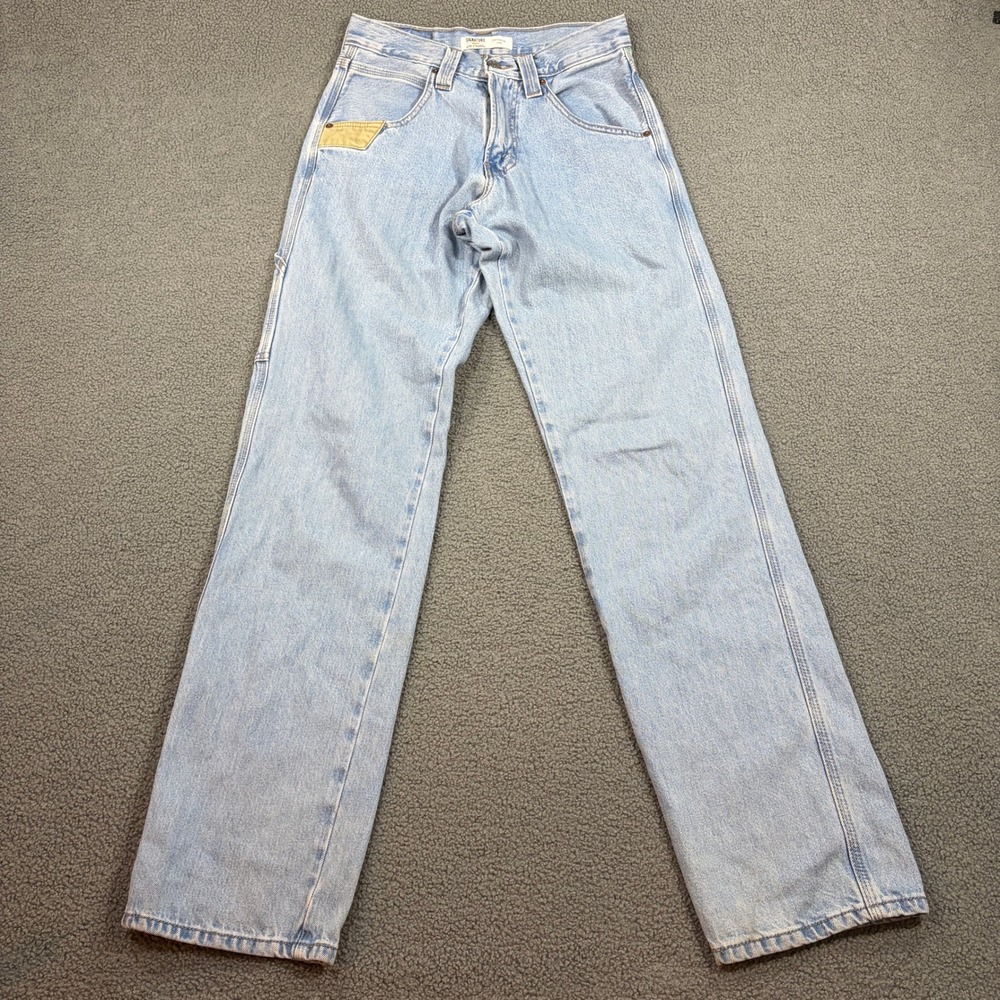Signature by Levi Strauss Contractor Jeans Mens 28x36 Light Wash Straight Work